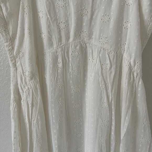 NWT Sundance Sz L White Eyelet Arezzo Embroidered Maxi Dress Cotton Boho Angel - Picture 8 of 12